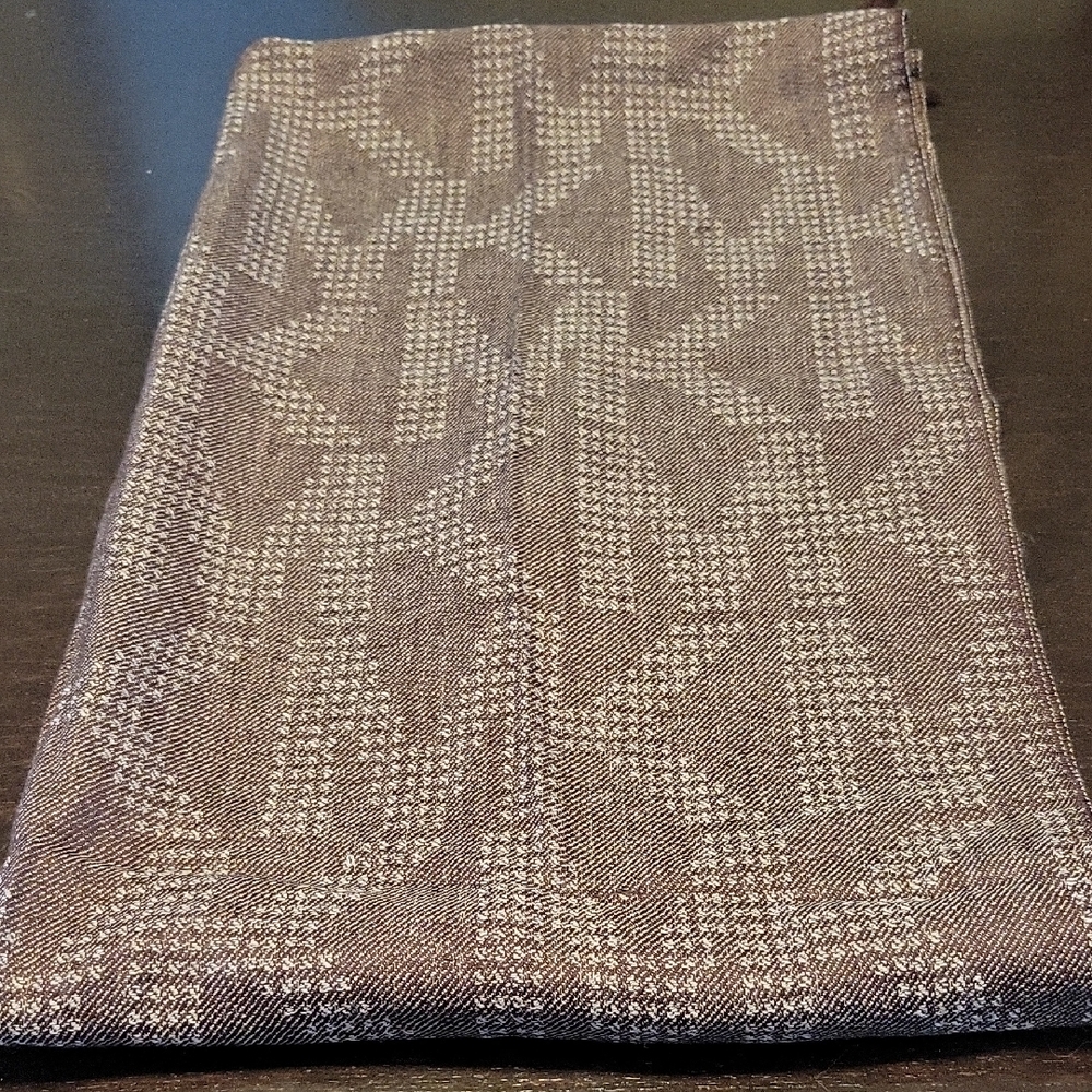 Brown Patterned Scarf - image 1